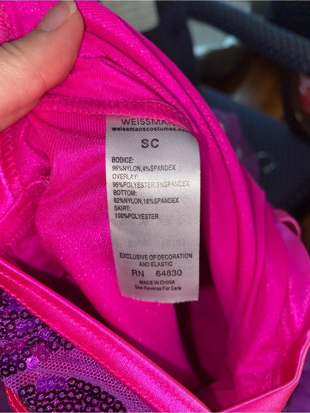 Weissman Hot Pink and Purple Sequin Tutu Dress